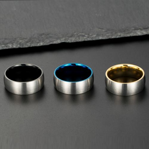 Stainless Steel Finger Ring, 304 Stainless Steel, plated, fashion jewelry & for man & matte mm 