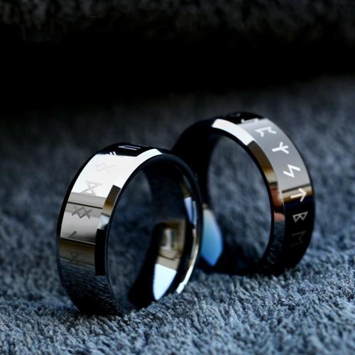 Tungsten Steel Finger Ring, plated, Unisex US Ring 