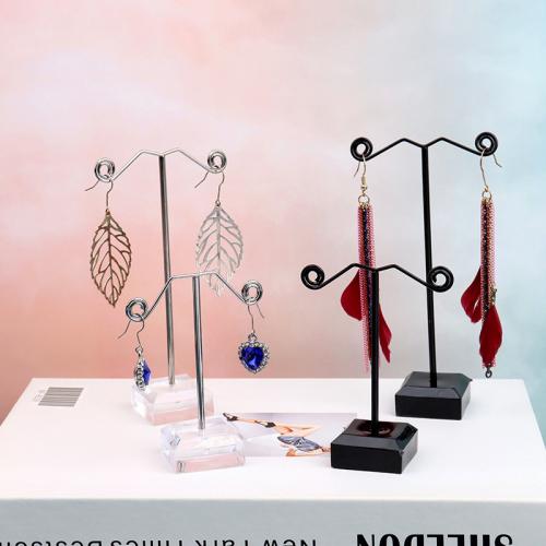 Eisen Ohrringständer, mit Acryl, verschiedene Stile für Wahl, verkauft von PC