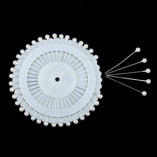 Beading Needles, Plastic, with Iron, Round, DIY, white, 80mm 