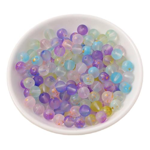 Satinierte Lampwork Perlen, rund, DIY, keine, 8mm, 100PCs/Tasche, verkauft von Tasche