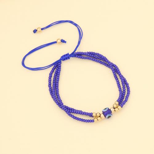 Bracelets Bijoux en verre, Seedbead, trois couches & Réglable & pour femme, plus de couleurs à choisir Environ 30 cm, Vendu par PC