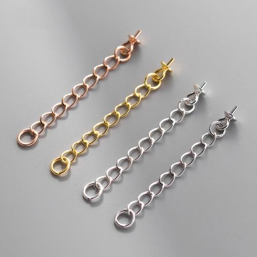 Sterling Silver Extender Chain, 925 Sterling Silver, plated, DIY mm [