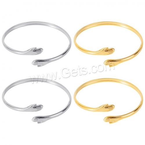 Stainless Steel Cuff Bangle, 304 Stainless Steel, Vacuum Ion Plating, Adjustable & fashion jewelry & Unisex 17mm, Inner Approx 55mm 