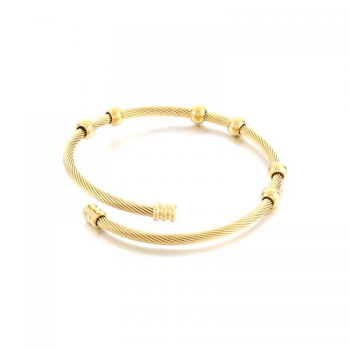 Stainless Steel Cuff Bangle, 304 Stainless Steel, Vacuum Ion Plating, Adjustable & fashion jewelry & for woman Inner Approx 