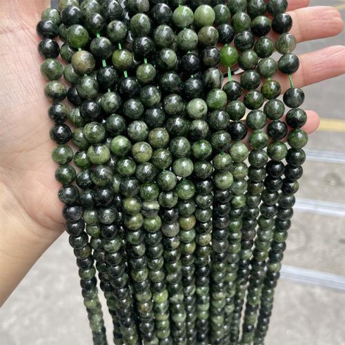Perles de diopside, Rond, DIY & normes différentes pour le choix, vert, Vendu par brin