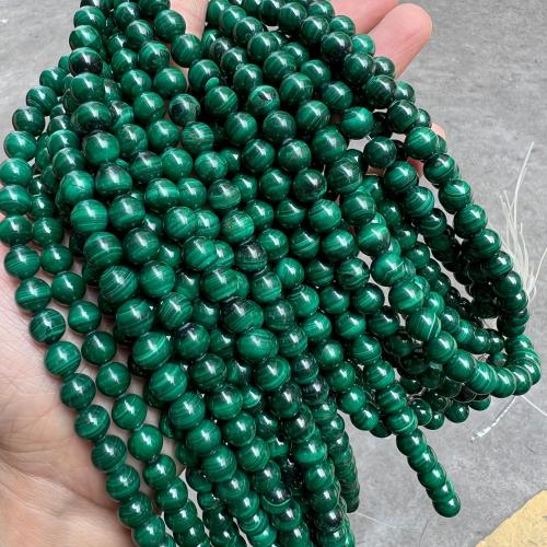 Natural Malachite Beads, Round, DIY green 