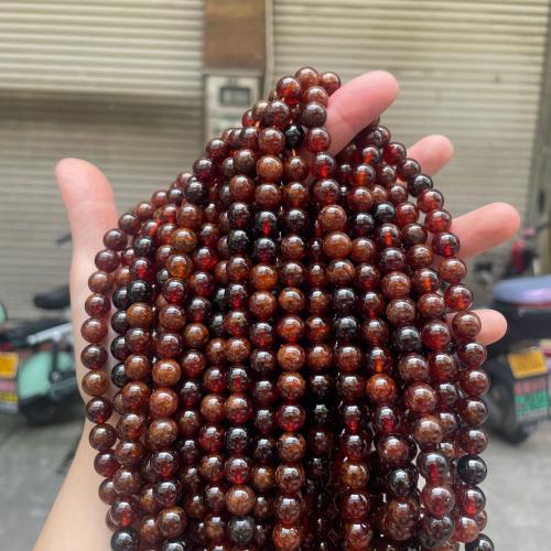 Perles en pierre grenat naturelles, Rond, DIY & normes différentes pour le choix, couleurs mélangées, Vendu par brin