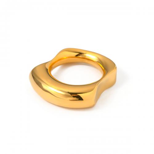 Edelstahl Fingerring, 304 Edelstahl, 18K vergoldet, Modeschmuck & für Frau, Inner Diameter:1.7cm,wide:0.76cm, Größe:7, verkauft von PC