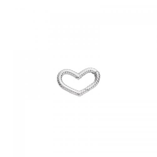 Стерлингового серебра оснастки застежка, 925 пробы, Сердце, DIY & разные стили для выбора, продается PC