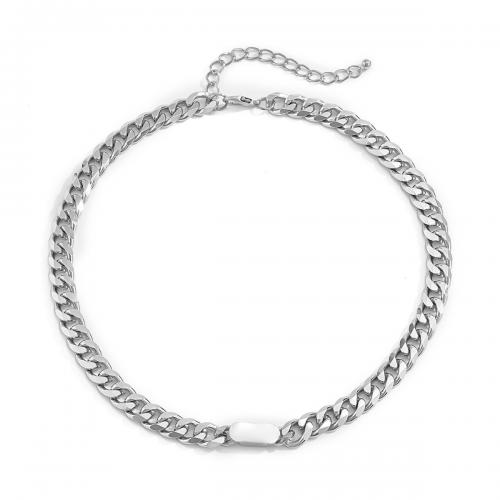 aluminium collier, Placage, bijoux de mode & unisexe, plus de couleurs à choisir Environ 17.7 pouce, Vendu par PC