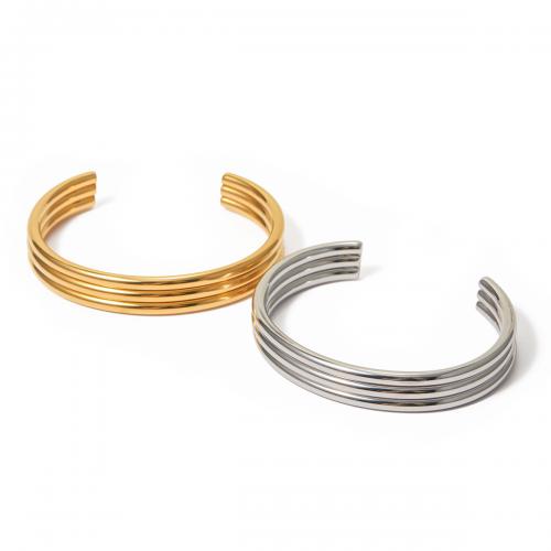 Stainless Steel Cuff Bangle, 304 Stainless Steel, Vacuum Ion Plating, fashion jewelry & for woman 12mm, Inner Approx 65mm 