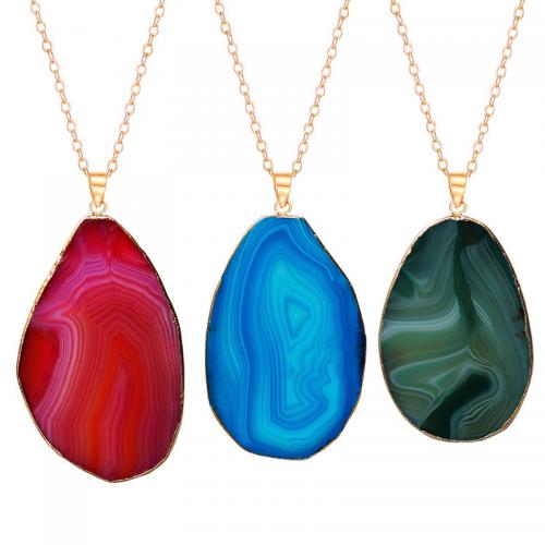 Agate Brass Pendants, with Agate, Teardrop, gold color plated, DIY The pendant is about 30-50mm wide and 35-70mm long 
