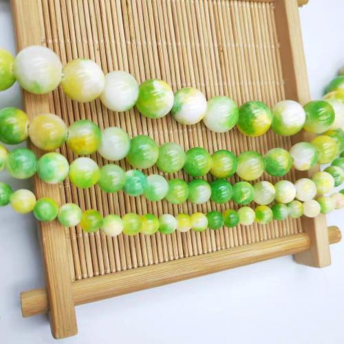 Single Gemstone Beads, Persian Jade, Round, DIY green 