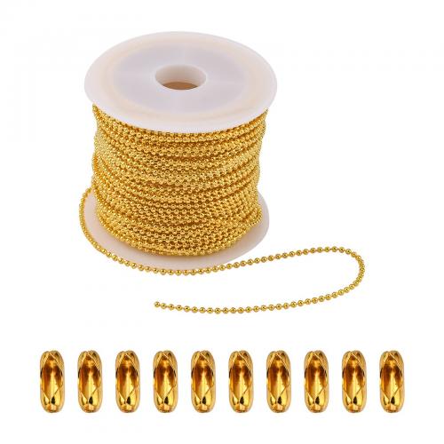 DIY Jewelry Finding Kit, Iron, gold color plated, with clasp, 1.5mm Approx 10 m 