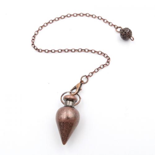 Brass Pendulum, Teardrop, plated, Unisex teardrop chain length 18cm 