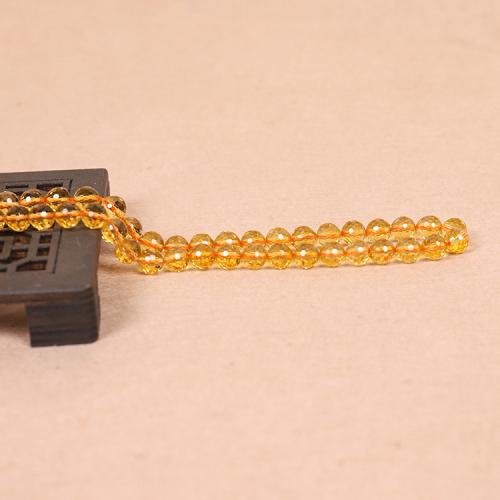 Natural Citrine Beads, Round, DIY yellow 