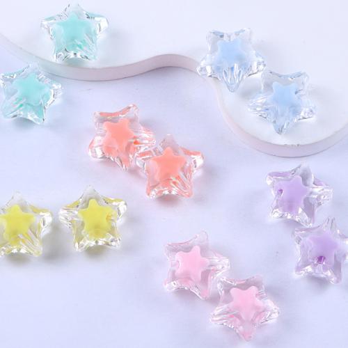 Bead in Bead Acrylic Beads, Star, DIY 15mm Approx 2mm, Approx 