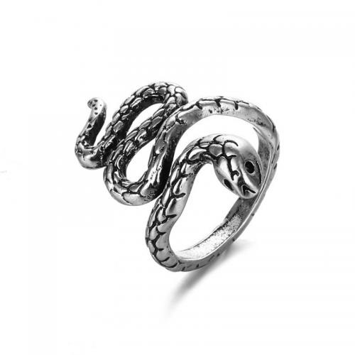 Zinc Alloy Finger Ring, Snake, plated, fashion jewelry & Unisex, original color 
