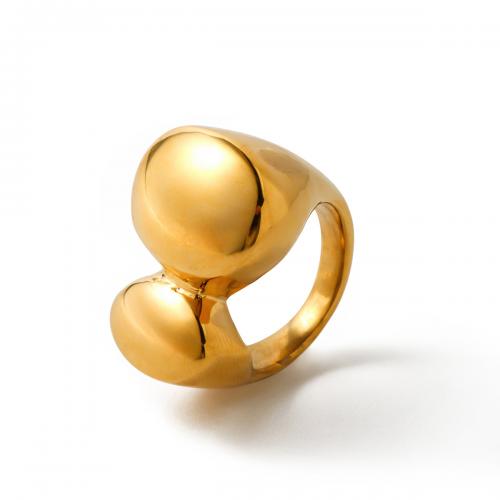 ステンレス指輪, 304ステンレススチール, 18Kゴールドメッキ, ファッションジュエリー & 異なるサイズの選択 & 女性用, 金色, 売り手 パソコン