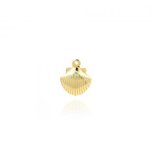 Brass Jewelry Pendants, Shell, 18K gold plated, fashion jewelry & DIY 