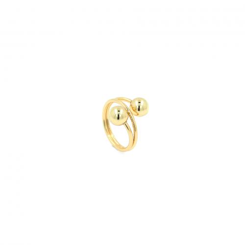 Brass Finger Ring, 18K gold plated, Adjustable & fashion jewelry & for woman, inner ~20mm 