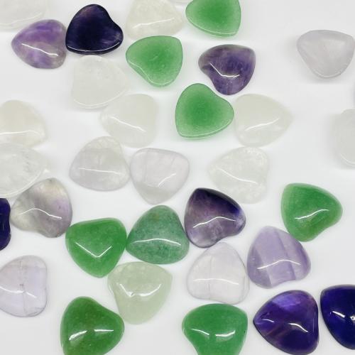 Decoración de semi piedras preciosas, Piedra natural, Corazón, diferentes materiales para la opción, más colores para la opción, 14x14x5mm, Vendido por UD
