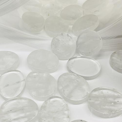 Cabochon cristal naturel, quartz clair, ovale, DIY, blanc Vendu par PC