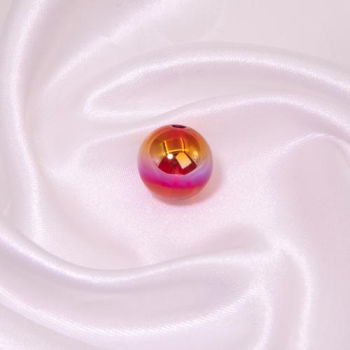 Plating Acrylic Beads, Round, UV plating, DIY 16mm, Approx 
