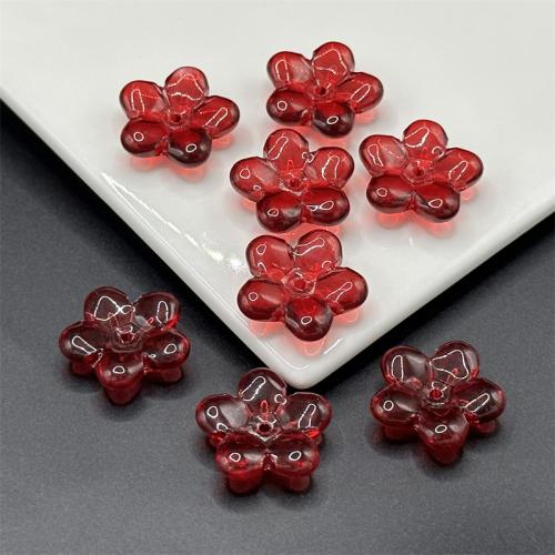 Flower Lampwork Beads, plated, DIY 21mm, Approx [