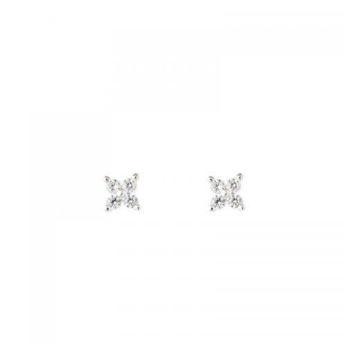Cubic Zirconia Micro Pave Brass Earring, plated, micro pave cubic zirconia & for woman 5mm 