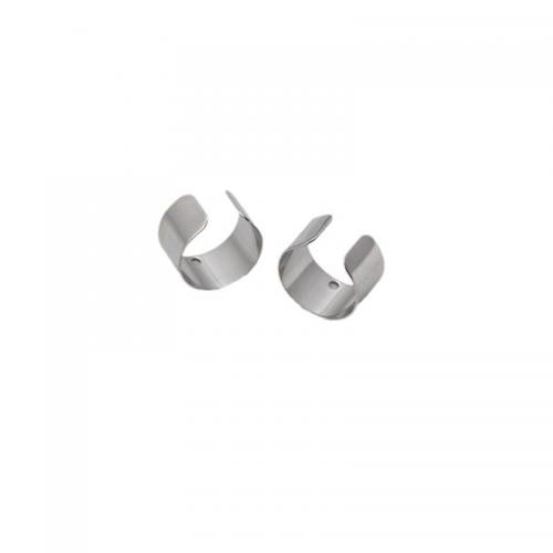 Stainless Steel Clip Earrings, 304 Stainless Steel, fashion jewelry & Unisex, original color, width 6mm, diameter 10mm 