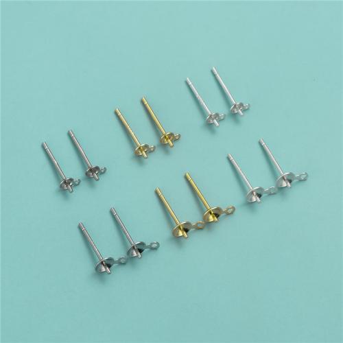 Sterling Silver Earring Stud Component, 925 Sterling Silver, plated, DIY 