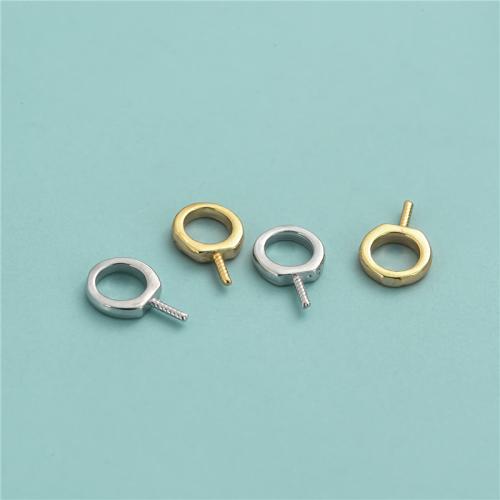 Sterling Silver Peg Bail, 925 Sterling Silver, plated, DIY peg bail length 6mm, needle width 0.7mm Approx 4mm [