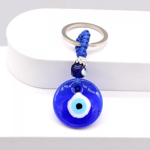 Evil Eye Key Chain, Zinc Alloy, with Glass, handmade, multifunctional 
