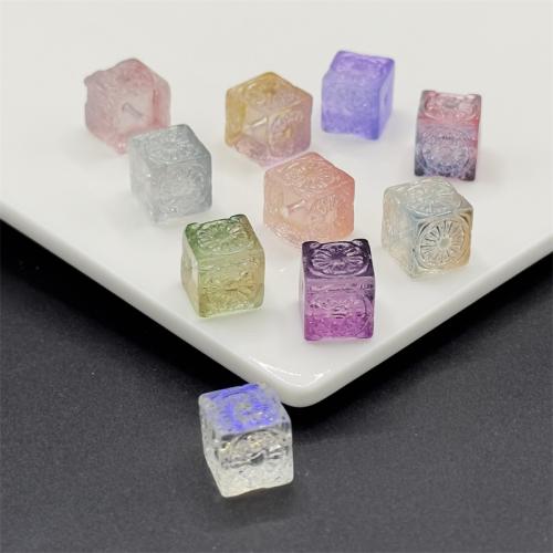 Lampwork Beads, Cube, stoving varnish, DIY 11mm, Approx 