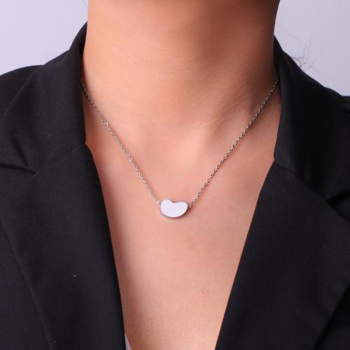 Stainless Steel Jewelry Necklace, 304 Stainless Steel, Bean, plated, fashion jewelry & for woman cm 
