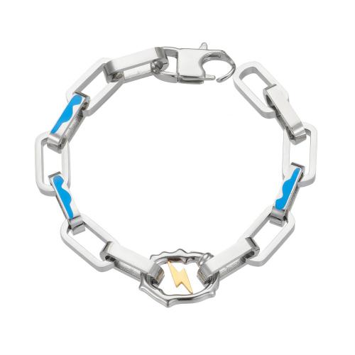Titane bracelet en acier et bracelet, Acier titane, poli, unisexe & normes différentes pour le choix & émail, couleur originale, Vendu par PC
