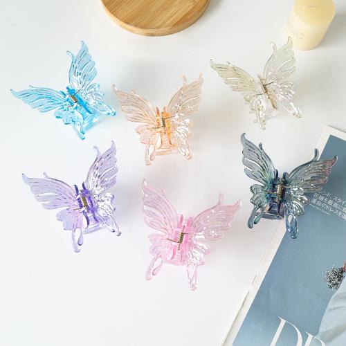 Hair Claw Clips, PC-Polyester Carbonate, Butterfly, painted, fashion jewelry & for woman 