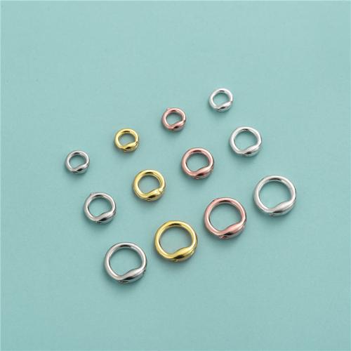 Связывание стерлингового серебра кольцо, 925 пробы, Другое покрытие, DIY & разный размер для выбора, Много цветов для выбора, продается PC