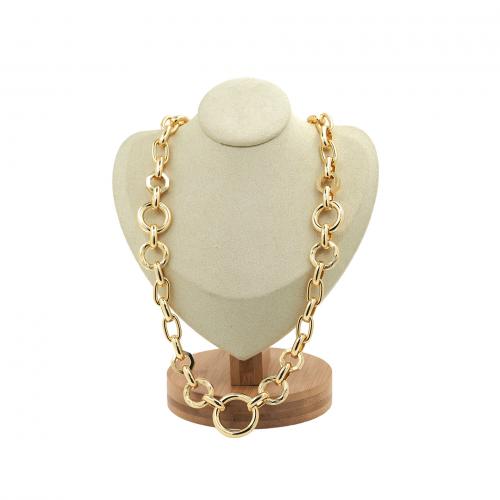 Brass Chain Necklace, plated, fashion jewelry & for woman Approx 48 cm 