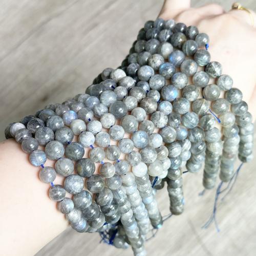Mondstein Perlen, rund, poliert, DIY & verschiedene Größen vorhanden, grau, Länge:ca. 38 cm, verkauft von Strang