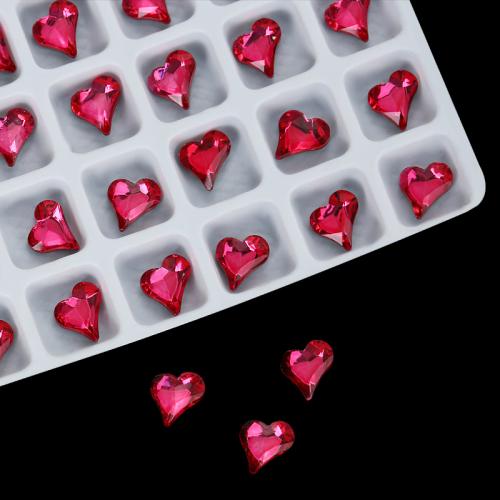 Polymer Clay Nagel Kunst, Glas, Herz, DIY & für Frau, keine, 6x7mm, ca. 500PCs/Tasche, verkauft von Tasche