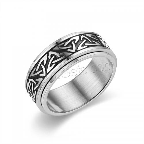 Stainless Steel Finger Ring, 304 Stainless Steel, plated, fashion jewelry US Ring 