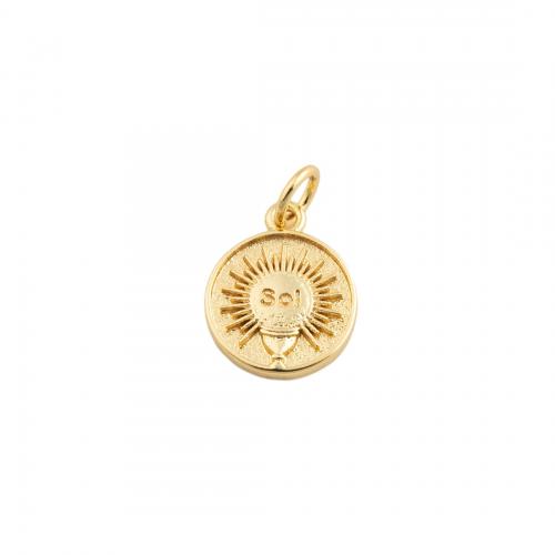 Brass Jewelry Pendants, fashion jewelry & Unisex, golden 