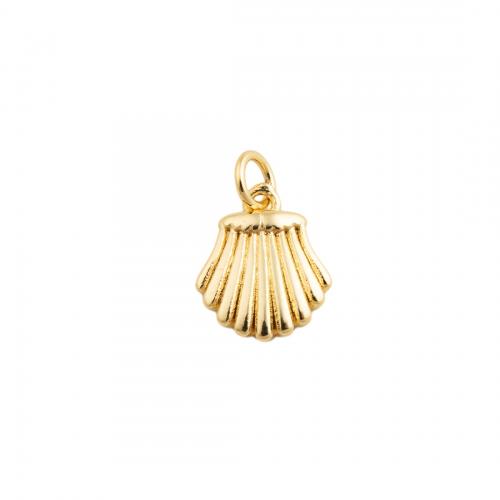 Brass Jewelry Pendants, Shell, fashion jewelry & for woman, golden 