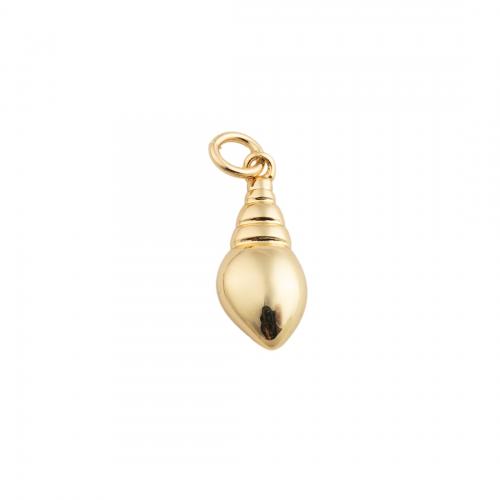 Brass Jewelry Pendants, Conch, fashion jewelry & Unisex, golden 