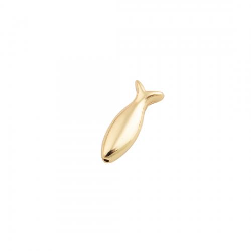 Animal Brass Beads, Fish, DIY, golden Approx 0.5mm 