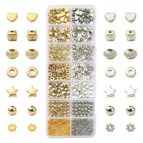 DIY Jewelry Finding Kit, Copper Coated Plastic, with Plastic Box, Rectangle, mixed colors 
