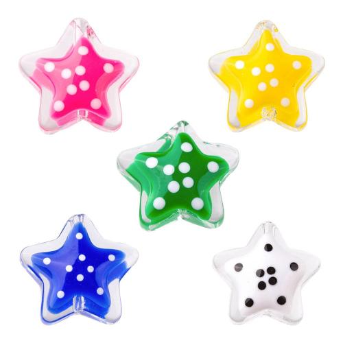 Glass Beads, Star, DIY, mixed colors 